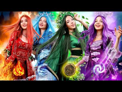 Fire, Water, Air and Earth Girl Became Princesses! Four Elements from Royal Families