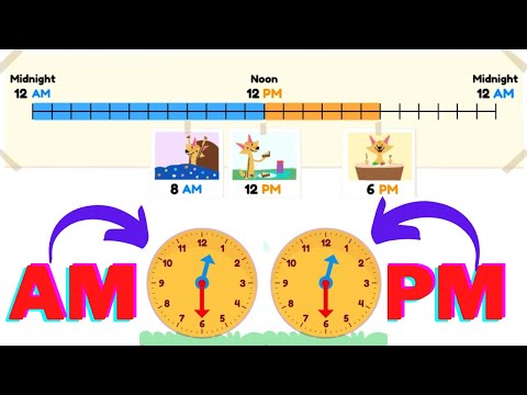 AM & PM time  for kids- learning time for kids - learning time for children ⏰⏰
