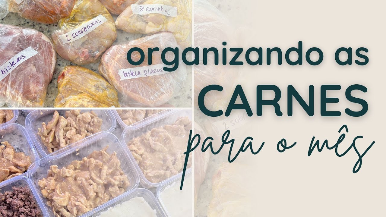 ORGANIZAÇÃO DAS CARNES DO MÊS | Como eu organizo e quanto eu gasto de carne para o mês todo