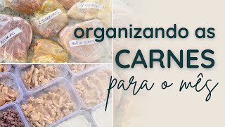 ORGANIZAÇÃO DAS CARNES DO MÊS | Como eu organizo e quanto eu gasto de carne para o mês todo