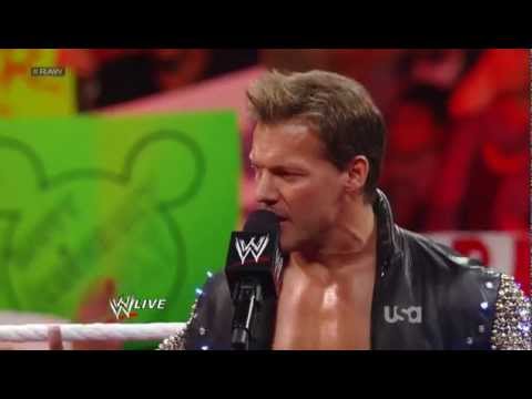 Chris Jericho Owns everyone in the ring ! Elimination Chamber Debate Raw 2012.02.13
