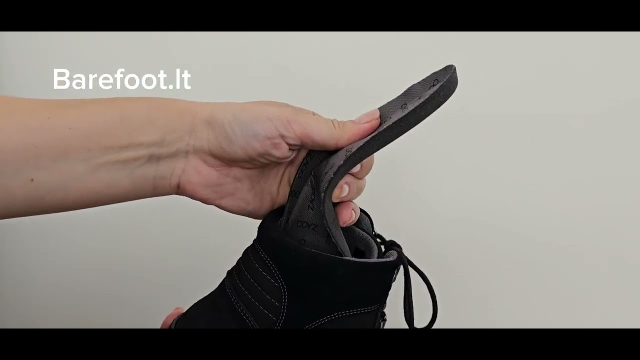 ZAQQ atsparūs drėgmei barefoot batai HIQE Mid juoda