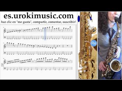 Tutorial de Saxofon (alto) Justin Bieber - Sorry Clases Notas Parte#1 um-i927