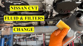 Transmission Fluid  And Two Filters Replacement on Nissan CVT -  Step by Step Guide