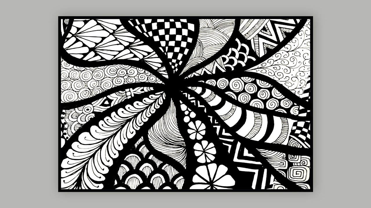 Easy Zentangle Pattern for Beginners | Step-by-Step Zentangle Tutorial