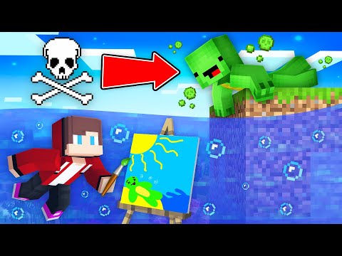 JJ Pranked Mikey With a Drawing Mod in Minecraft Challenge - Maizen