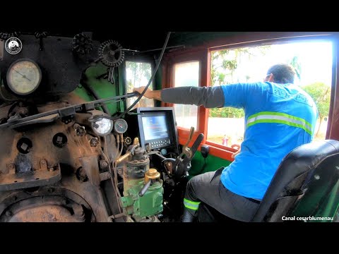 🇧🇷 Na cabine da Mallet 204 / Inside the cabin of locomotive 204 - Corupá/SC - 2021 - (Brasil)