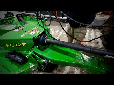 How to attach John Deere FC12E Flex Wing Cutter - BRUSH HOGGIN TIME!