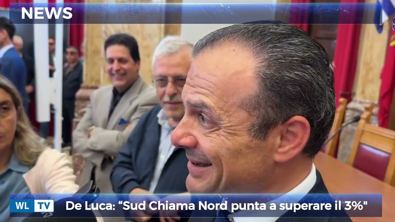 De Luca: “Sud Chiama Nord punta a superare il 3%"