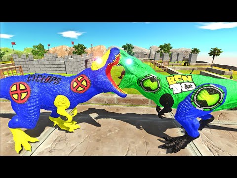 CYCLOPS T-REX CASTLE DEATH RUN - Animal Revolt Battle Simulator ARBS