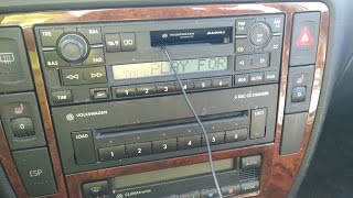 Audio cassette adapter test on a 2002 Volkswagen cassette player