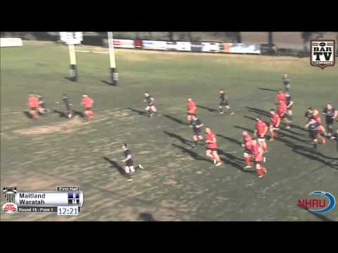 2014 NHRU Round 16 Premier 1 Highlights - Maitland v Waratah
