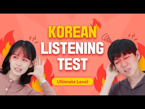 [Ultimate Level] Test your Korean listening