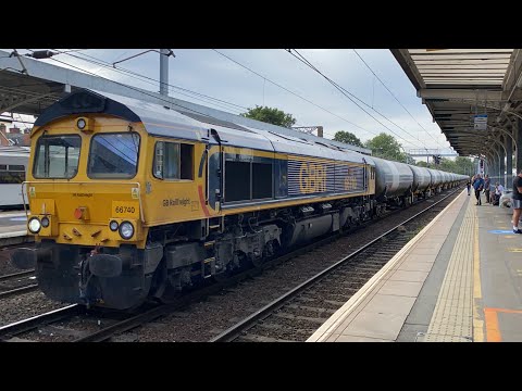 GBRF 66740 heads through Ipswich working 6A32 23/7/20