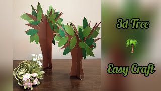 Learn how to make a 3D Tree with Paper | Easy Tree Craft | Tree DIY | Daily Art
