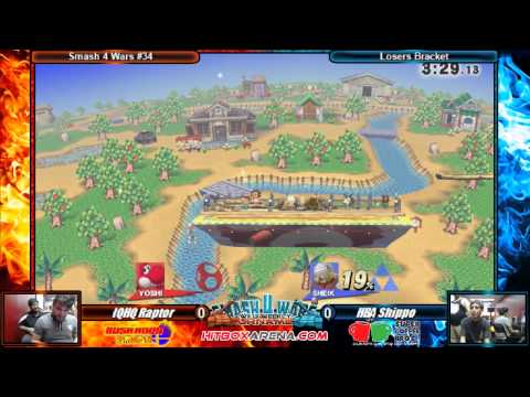 Smash 4 Wars #34 - iQHQ Raptor (Yoshi) v HBA Shippo (Sheik) Loser's Bracket