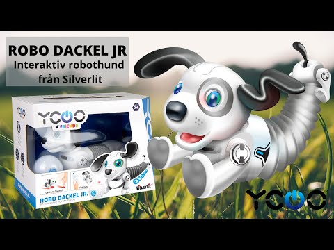 Sillverlit Robo Dackel JR - rolig robothund för barn med en massa söta funktioner