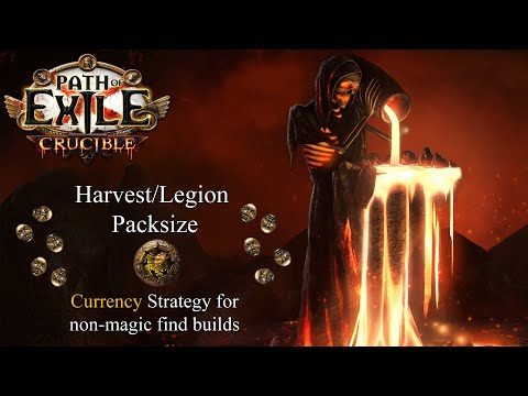 PoE 3.21 (Crucible) - Currency farming Guide for Packsize Harvest/Legion & Jun, 9-14 div/h