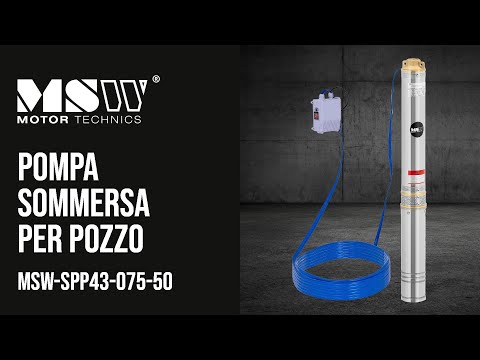 Pompa Sommersa MSW Per Pozzo - 3800 L/h, 370 W, Acciaio Inox, Max 37 M, Comando Inclusso - Foto 7