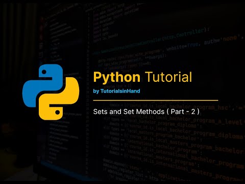 Advance Set Methods In Python Part 2 Pythonforbeginners Pythontutorial