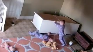 2-year-old saves twin trapped under toppled dresser