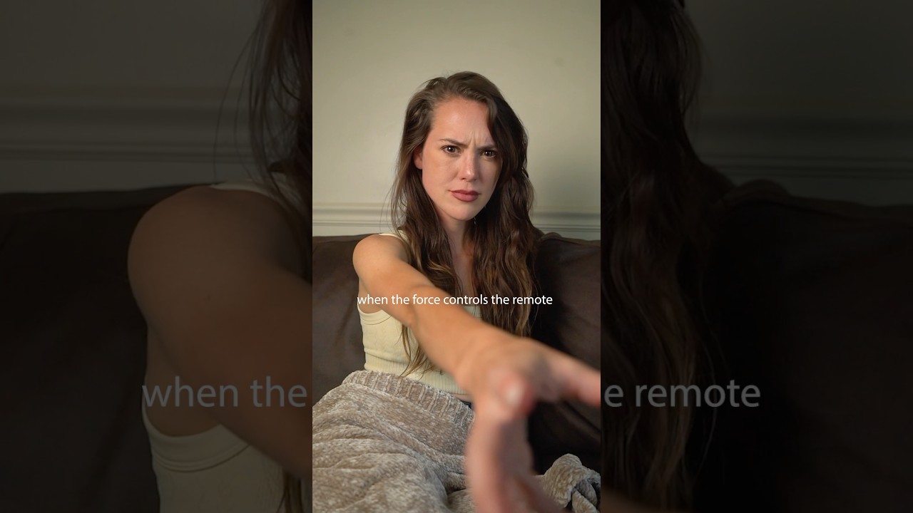 When the force controls the remote #starwars #theforce #comedy #marriage