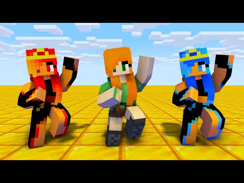 MONSTER SCHOOL | K/DA - POP/STARS ALEX, FIRE AND ICE PRINCESS | MINECRAFT ANIMATION