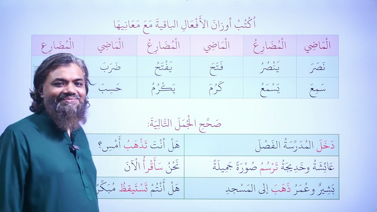  أوزان الفعل ٢