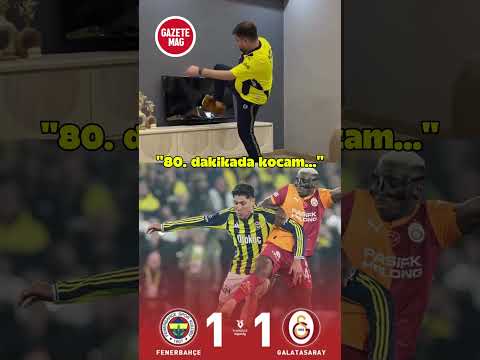 Fenerbahçe Galatasaray maçında bir kadın eşinin görüntüsünü paylaştı #haber #fenerbahçe #galatasaray