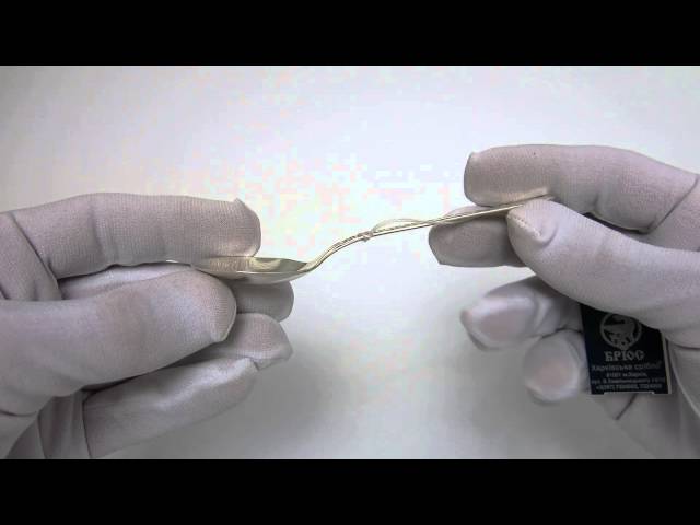 Кофейная серебряная ложка 10лт Видеообзор