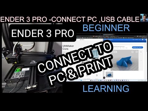 ENDER 3 PRO - CONNECT TO PC & PRINT (Ultimaker Cura)