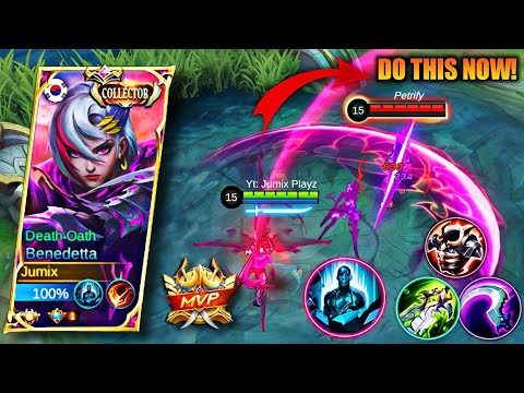 ALL BENEDETTA USERS MUST DO THIS META BATTLE SPELL FOR WIN STREAK! | MOBILE LEGENDS