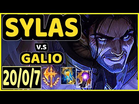 BACA (SYLAS) vs GALIO - QUADRAKILL 20/0/7 KDA MID CHALLENGER GAMEPLAY - EUW