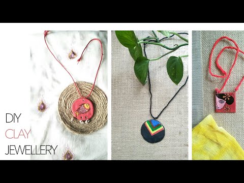 How to make Clay Jewellery || DIY || Hand painted