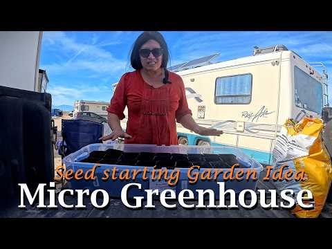 Using a cheap plastic tote for Mini Greenhouse | Homestead Garden Idea