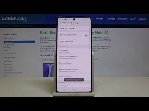 How to Clear Credentials in SAMSUNG Galaxy Note 20 – Delete Licenses