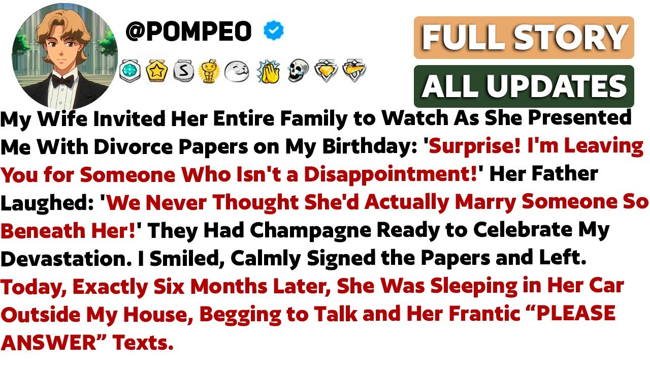 My Wife Invited Her Entire Family to Watch As She Presented Me With Divorce Papers on My Birthday...
