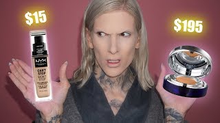 $15.00 NYX FOUNDATION VS. $195 CAVIER FOUNDATION