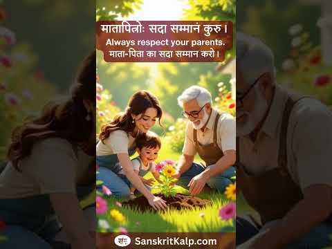 मातापित्रोः सदा सम्मानं कुरु।  | Always respect your parents.