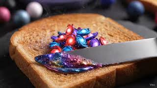 🌌Spreading Galaxy on Toast | Toast Spread AI ASMR