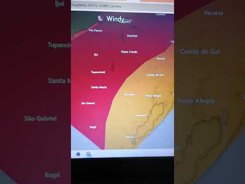 Alerta vermelho de temporais fortes no Rio Grande do Sul dias 16 e 17 de novembro de 2025