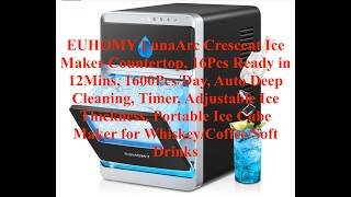 EUHOMY LunaArc Crescent Countertop Ice Maker