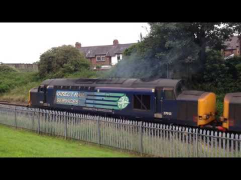 Drs class 37 37612 37606 flasks valley Chester direct rail services thrash clag