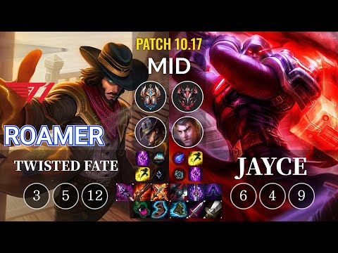 T1 Roamer Twisted Fate vs Jayce Mid - KR Patch 10.17