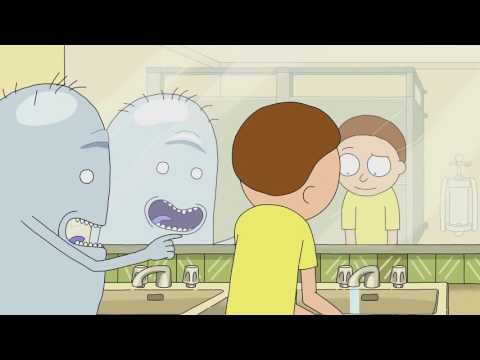 Rick and Morty - Bathroom fight scene