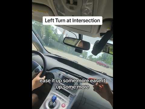 Left Turn at Intersection! #leftturn #drivinglessons #newdriver #intersection - [ ] #safedriving