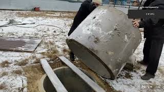 СТАВИМ БЕТОННОЕ КОЛЬЦО БЕЗ МАНИПУЛЯТОРА