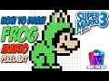 How To Draw Super Mario Bros 3 Frog Mario SMB3 Pixel Art Sprites Drawing Tutorial
