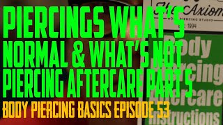 Piercings, What's Normal, What's Not & What to Do - Aftercare Part 5 - Body Piercing Basics EP 53