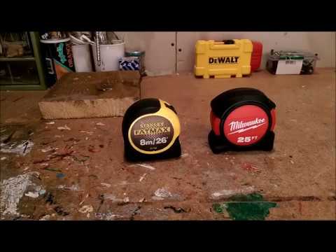 Milwaukee and Fatmax Tape Comparison